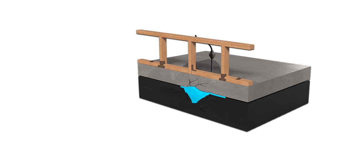 Residential foundation stabilized by poly-foam void filling