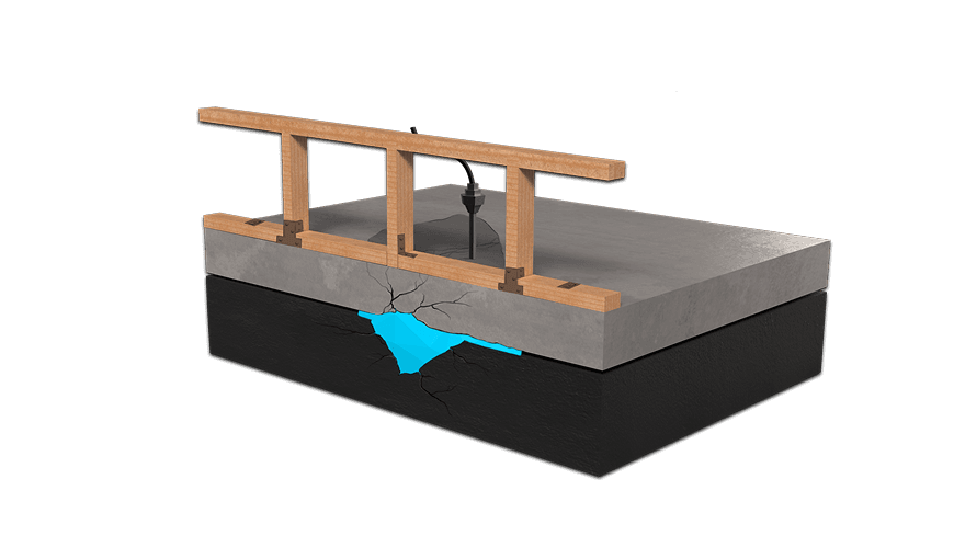 Residential foundation stabilized by poly-foam void filling